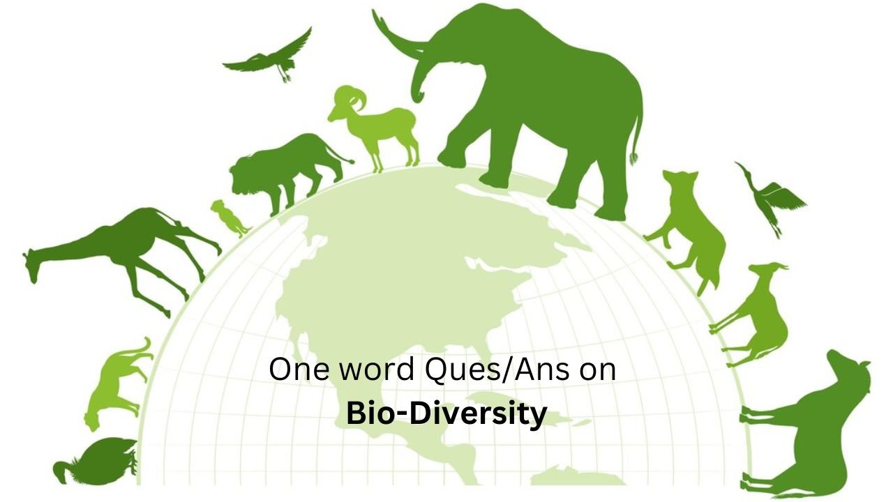 One word Ques/Ans on Bio-Diversity