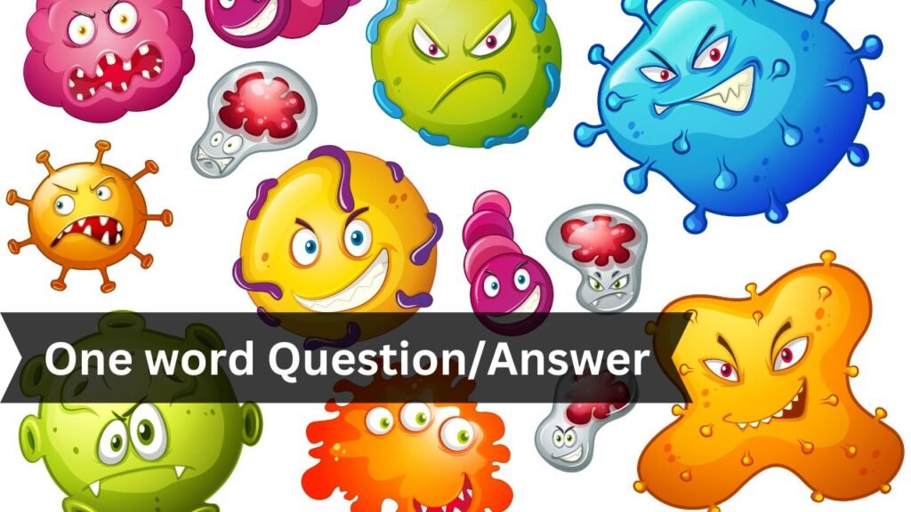 One word Question/Answer on Bacteria in hindi