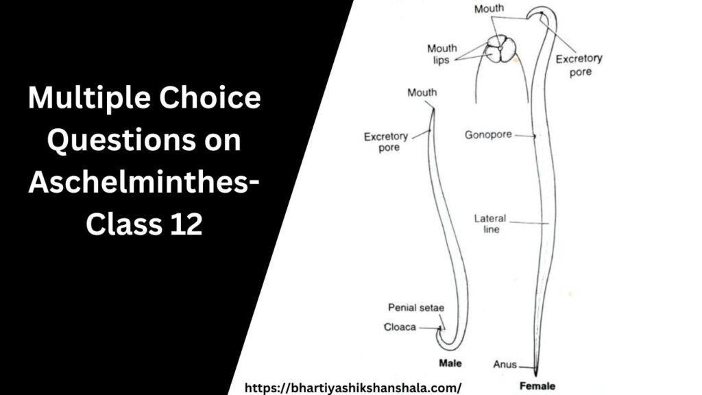 Multiple Choice Questions on Aschelminthes|in Hindi