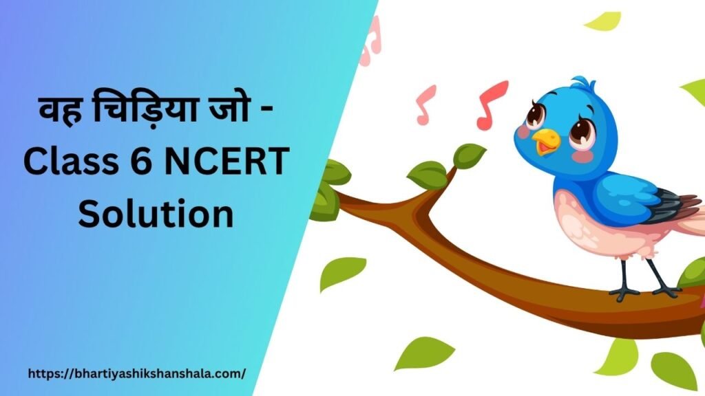 वह चिड़िया जो - Class 6 NCERT Solution